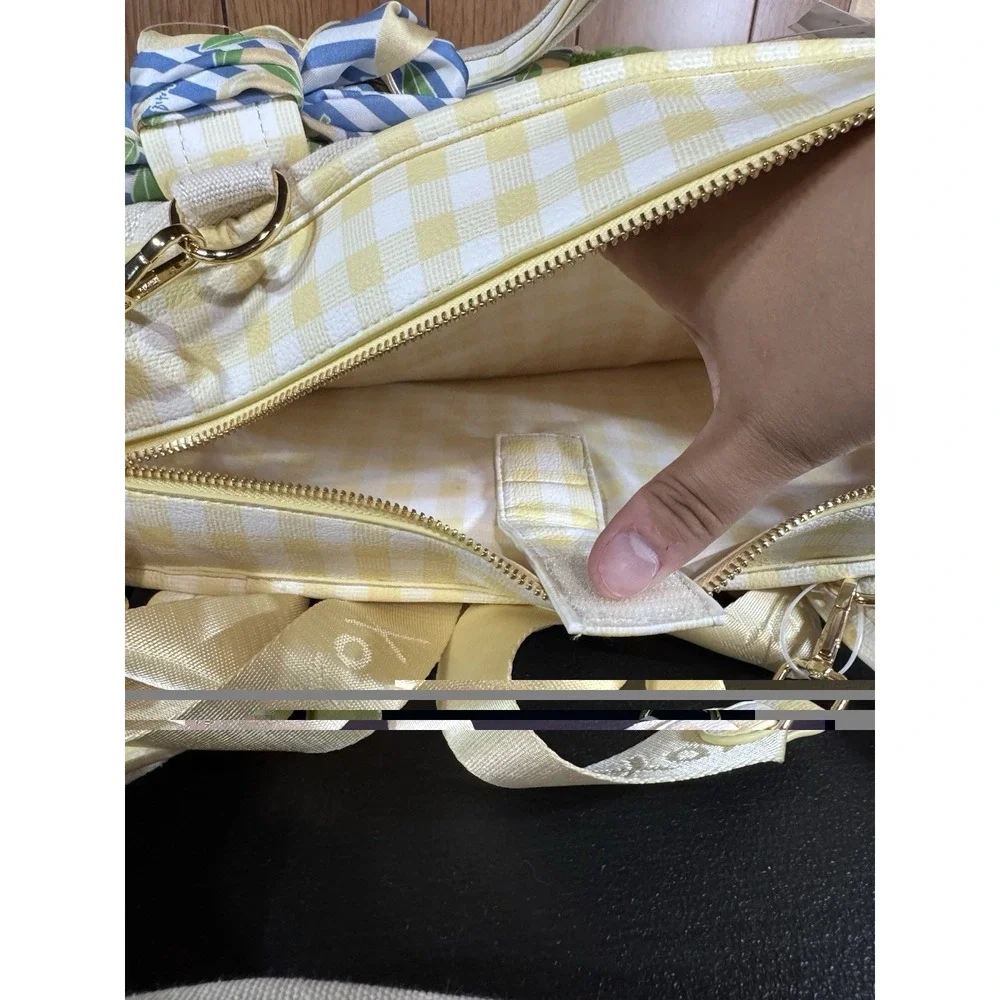 New Betsey Johnson Tote Bag Lemon Tote + Laptop Sleeve + Scarf +‎ Pouch